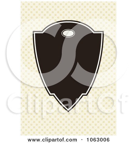 Clipart Black Shield And Tan Background - Royalty Free Vector Illustration by BestVector