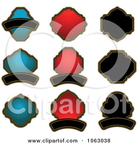 Clipart Blank Labels Digital Collage 9 - Royalty Free Vector Illustration by Vector Tradition SM