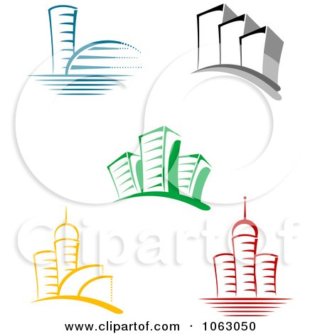 Clipart Skyscrapers Digital Collage 7 - Royalty Free Vector Illustration by Vector Tradition SM