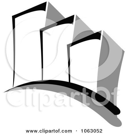 Clipart Black And White Skyscraper Logo 6 - Royalty Free Vector Illustration by Vector Tradition SM