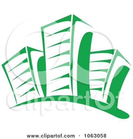 Clipart Green Skyscraper Logo 8 - Royalty Free Vector Illustration by Vector Tradition SM