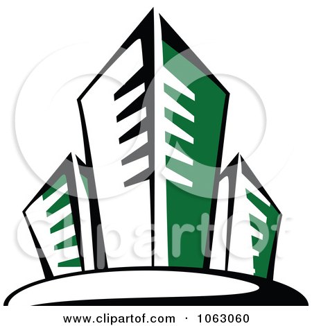 Clipart Green Skyscraper Logo 7 - Royalty Free Vector Illustration by Vector Tradition SM