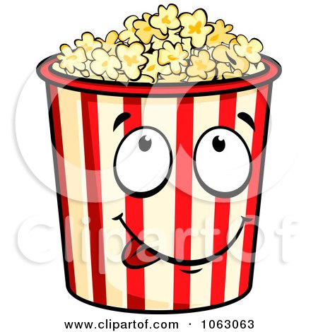 Clipart Hungry Popcorn Container - Royalty Free Vector Illustration by Vector Tradition SM
