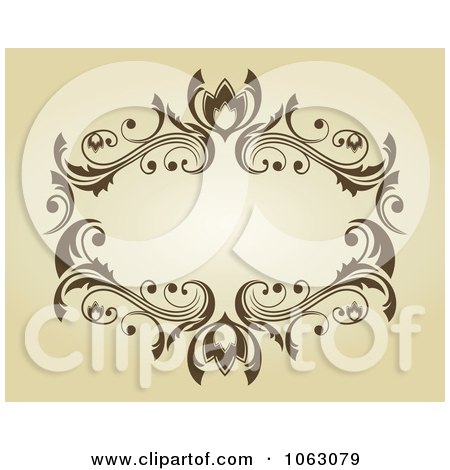 Clipart Vintage Ornate Frame 5 - Royalty Free Vector Illustration by Vector Tradition SM