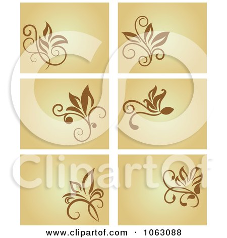 Clipart Flourishes Digital Collage 6 - Royalty Free Vector Illustration by Vector Tradition SM