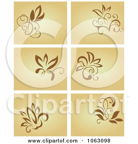 Clipart Flourishes Digital Collage 1 - Royalty Free Vector Illustration by Vector Tradition SM