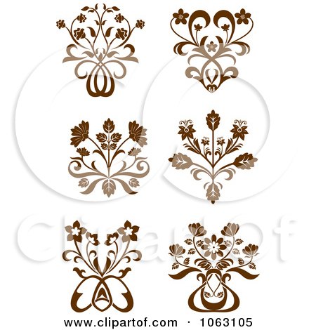 Clipart Flourishes Digital Collage 3 - Royalty Free Vector Illustration by Vector Tradition SM