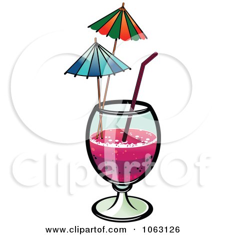 Clipart Pink Cocktail - Royalty Free Vector Illustration by Vector Tradition SM