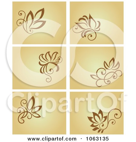 Clipart Flourishes Digital Collage 5 - Royalty Free Vector Illustration by Vector Tradition SM