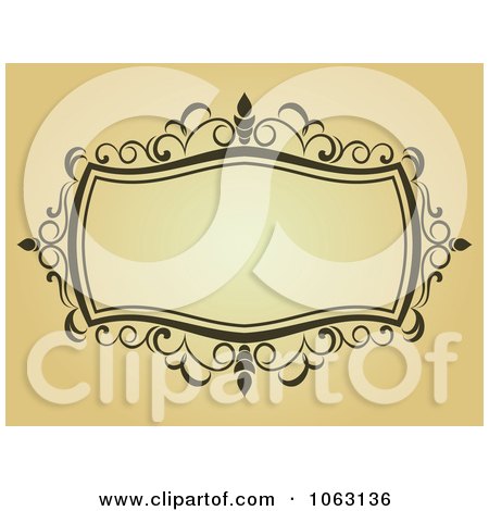 Clipart Ornate Vintage Frame 3 - Royalty Free Vector Clip Art Illustration by Vector Tradition SM
