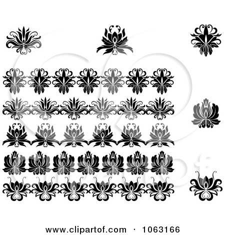 Clipart Flourishes Digital Collage 21 - Royalty Free Vector Illustration by Vector Tradition SM