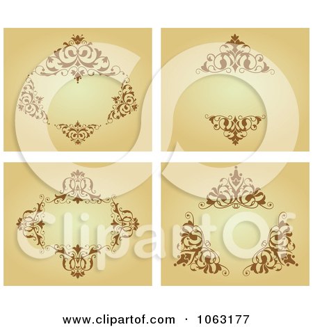 Clipart Vintage Ornate Frames Digital Collage - Royalty Free Vector Illustration by Vector Tradition SM