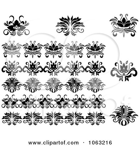 Clipart Flourishes Digital Collage 20 - Royalty Free Vector Illustration by Vector Tradition SM