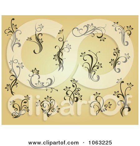 Clipart Flourishes Digital Collage 2 - Royalty Free Vector Illustration by Vector Tradition SM