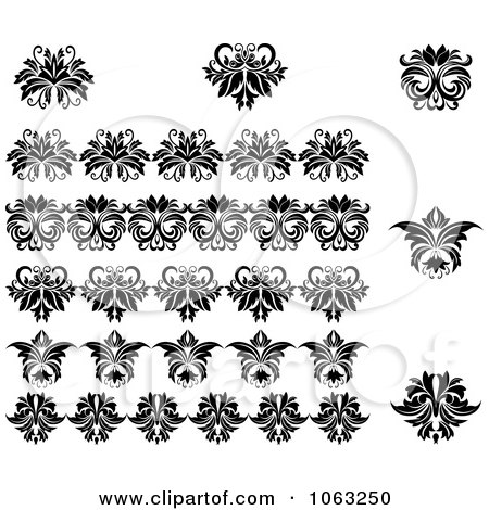 Clipart Flourishes Digital Collage 17 - Royalty Free Vector Illustration by Vector Tradition SM