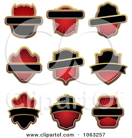 Clipart Blank Red Labels Digital Collage 5 - Royalty Free Vector Illustration by Vector Tradition SM