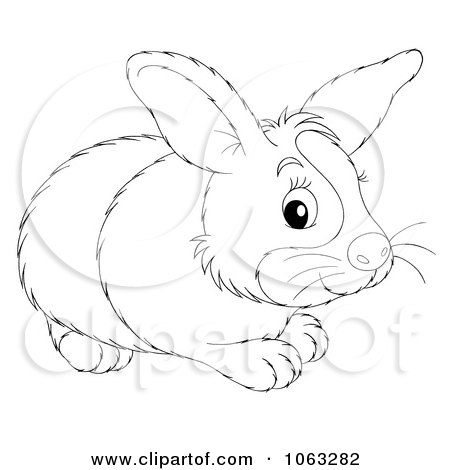 Clipart Dutch Rabbit Outline - Royalty Free Illustration by Alex Bannykh