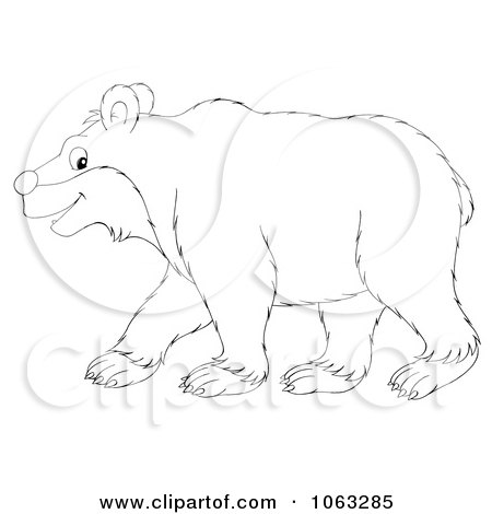 Clipart Bear Outline - Royalty Free Illustration by Alex Bannykh