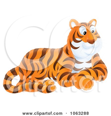 Clipart Seated Tiger - Royalty Free Illustration by Alex Bannykh