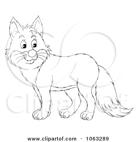 Clipart Fox Outline - Royalty Free Illustration by Alex Bannykh