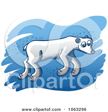 Clipart Polar Bear Swimming - Royalty Free Vector Illustration by Zooco