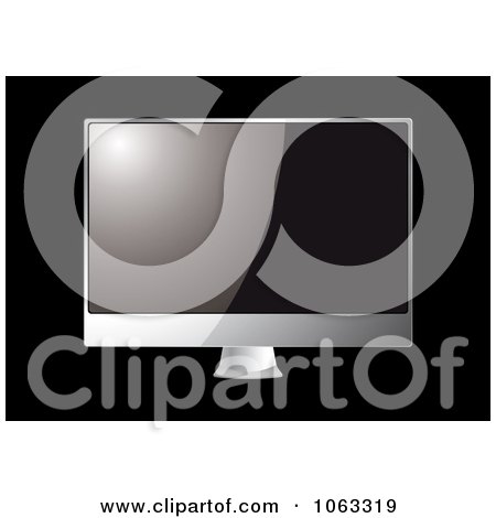 Clipart Shiny 3d Television Screen - Royalty Free Vector Illustration by michaeltravers