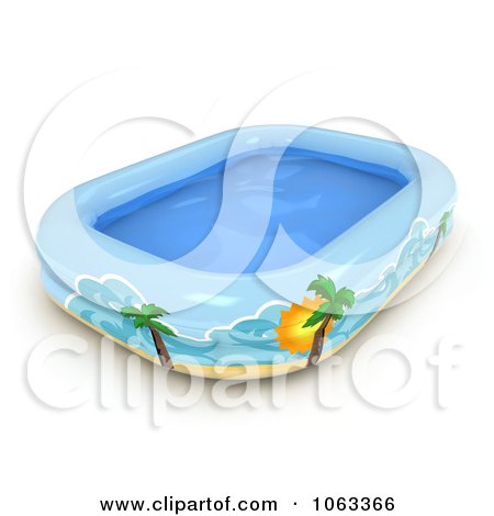 Clipart 3d Inflatable Kiddie Pool - Royalty Free CGI Illustration by BNP Design Studio