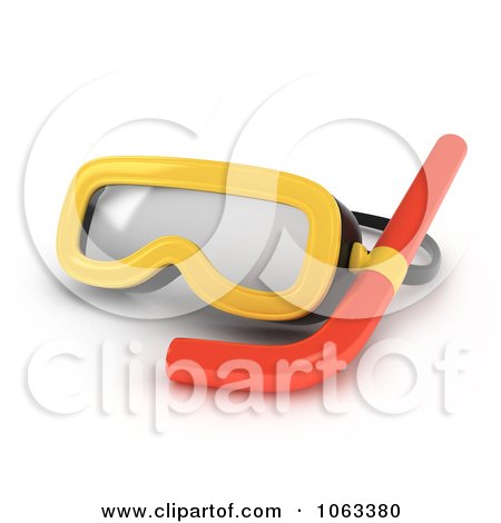 Clipart 3d Snorkel Mask - Royalty Free CGI Illustration by BNP Design Studio