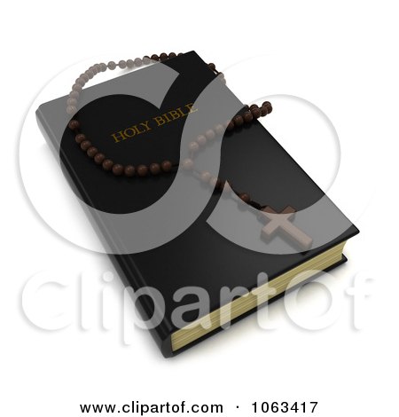 Clipart 3d Holy Bible And Rosary - Royalty Free CGI Illustration by BNP Design Studio