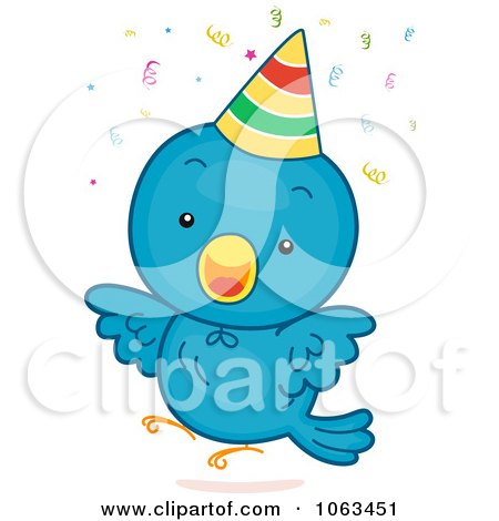 Clipart Birthday Bird - Royalty Free Vector Illustration by BNP Design Studio