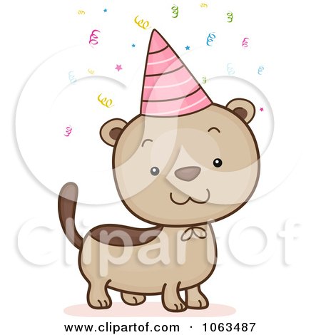 Clipart Birthday Ferret - Royalty Free Vector Illustration by BNP Design Studio