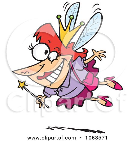 Clipart Happy Tooth Fairy - Royalty Free Vector Illustration by toonaday