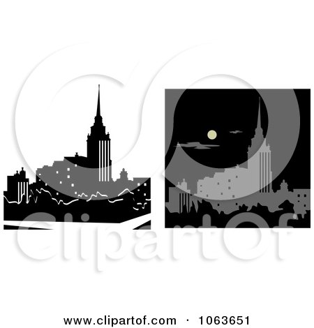 Clipart Cities Digital Collage 1 - Royalty Free Vector Illustration by Vector Tradition SM