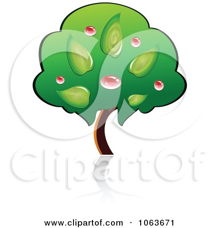 Clipart Fruit Tree Logo 2 - Royalty Free Vector Illustration by Vector Tradition SM