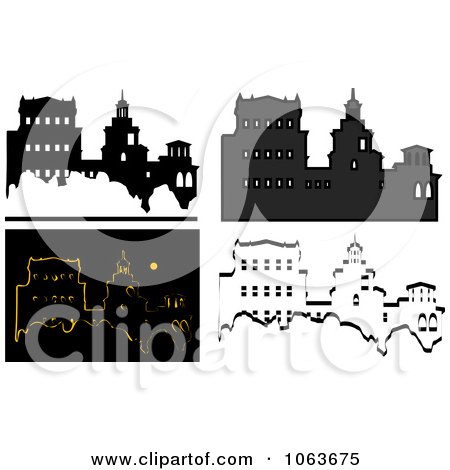Clipart Cities Digital Collage 2 - Royalty Free Vector Illustration by Vector Tradition SM