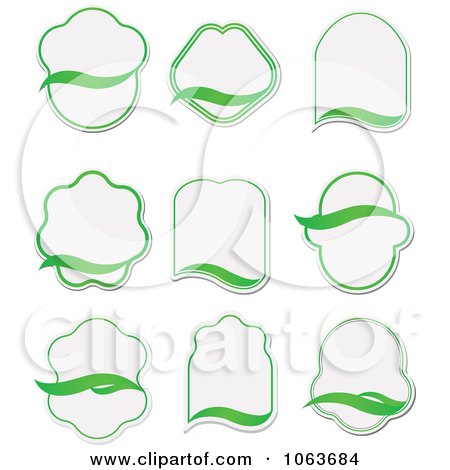 Clipart Blank Green Labels Digital Collage 2 - Royalty Free Vector Illustration by Vector Tradition SM