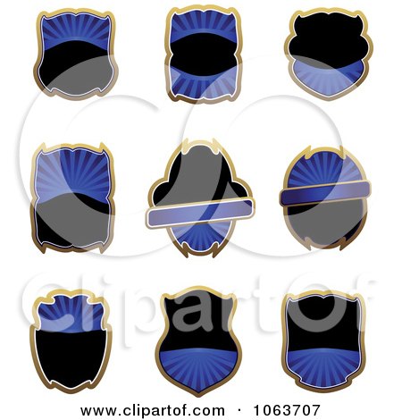 Clipart Blank Blue Labels Digital Collage 1 - Royalty Free Vector Illustration by Vector Tradition SM