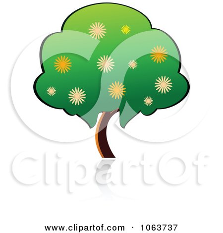 Clipart Fruit Tree Logo 1 - Royalty Free Vector Illustration by Vector Tradition SM