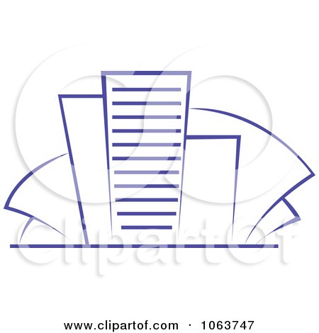 Clipart Blue Skyscraper Logo 39 - Royalty Free Vector Illustration by Vector Tradition SM