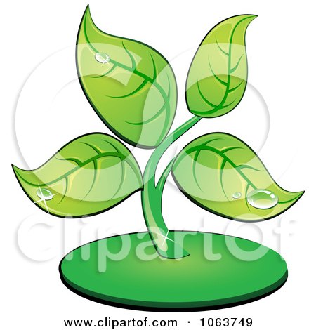 Clipart Dewy Seedling Plant - Royalty Free Vector Illustration by Vector Tradition SM