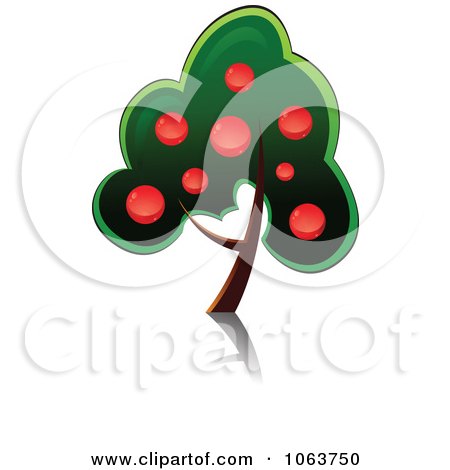 Clipart Fruit Tree Logo 3 - Royalty Free Vector Illustration by Vector Tradition SM