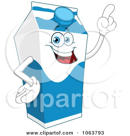 Clipart Smart Milk Carton - Royalty Free Vector Illustration by yayayoyo