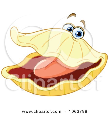 Clipart Happy Oyster - Royalty Free Vector Illustration by yayayoyo