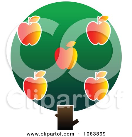 Clipart Apple Tree Logo 3 - Royalty Free Vector Illustration by Vector Tradition SM
