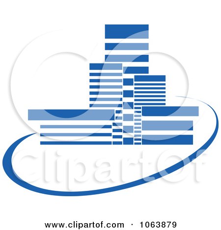 Clipart Blue Skyscraper Logo 22 - Royalty Free Vector Illustration by Vector Tradition SM