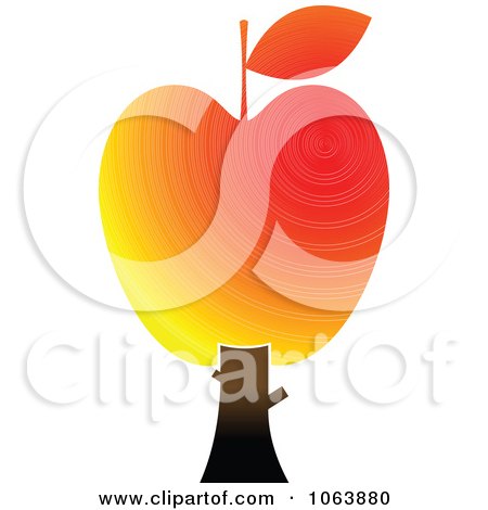 Clipart Apple Tree Logo 4 - Royalty Free Vector Illustration by Vector Tradition SM