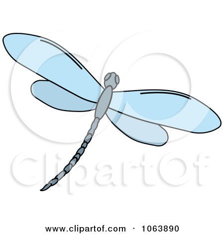 Clipart Blue Dragonfly - Royalty Free Vector Illustration by Vector Tradition SM