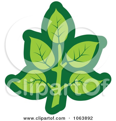 Clipart Green Leaf Seedling Logo 2 - Royalty Free Vector Illustration by Vector Tradition SM