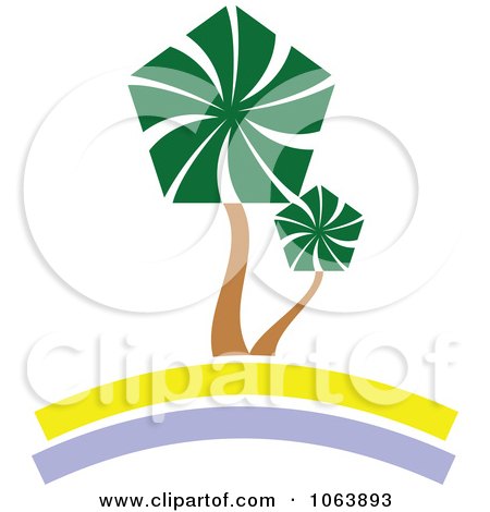 Clipart Palm Tree Logo 1 - Royalty Free Vector Illustration by Vector Tradition SM
