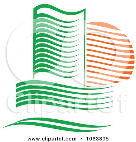 Clipart Green Skyscraper Logo 4 - Royalty Free Vector Illustration by Vector Tradition SM